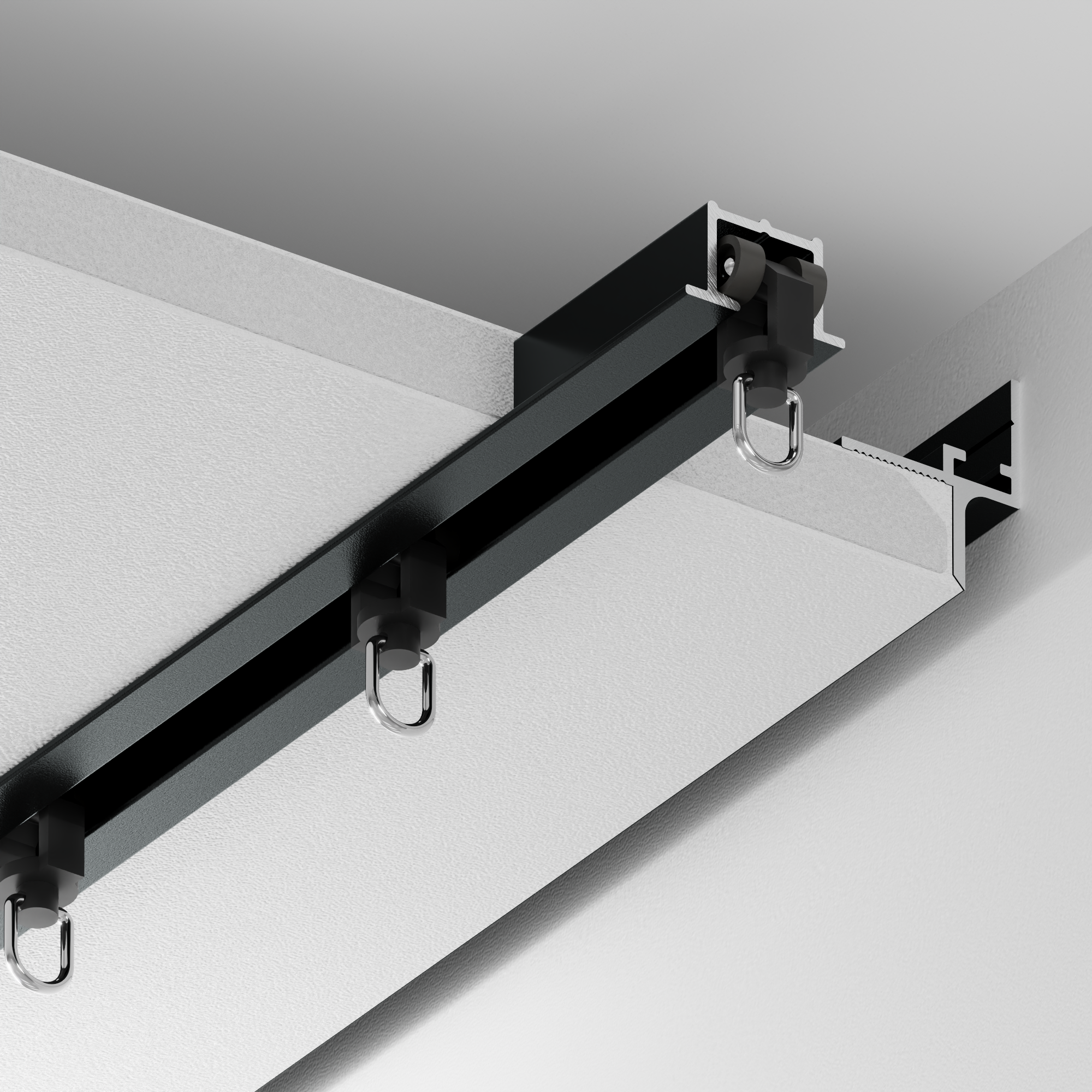 Карниз скрытый для гипсокартона Mriya Lite Черный (M.LITE.01)