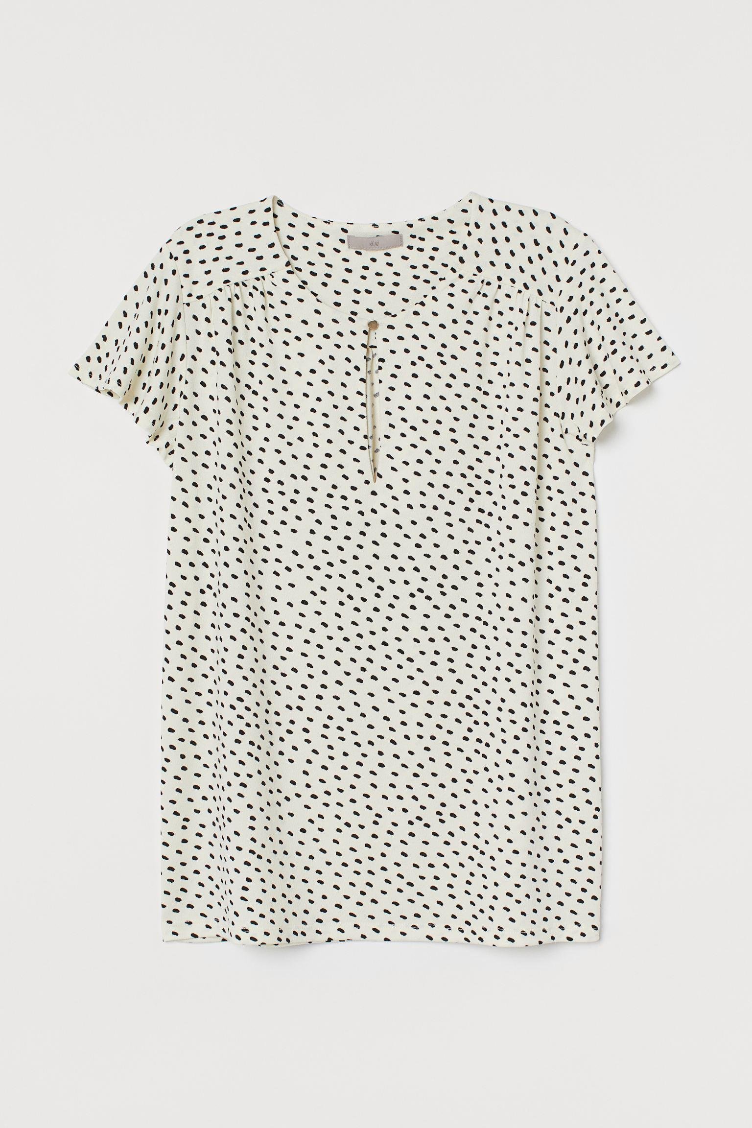 Блуза з коротким рукавом р. XS Молочний (8875931log)