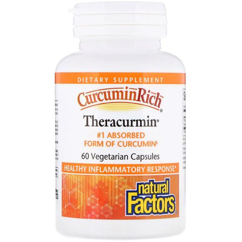 Теракурмин биодоступный куркумин Natural Factors CurcuminRich Theracurmin Curcumin экстракт куркумы 60 капс. - фото 3