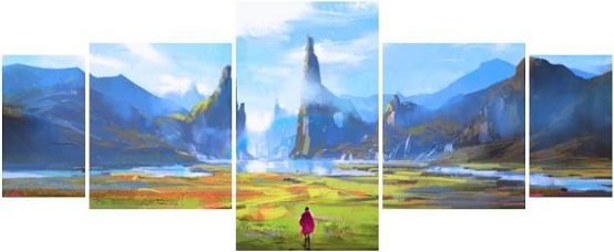 Картина-обогреватель модульная Monocrystal Тибет инфракрасная на холсте 220 V 1000 W