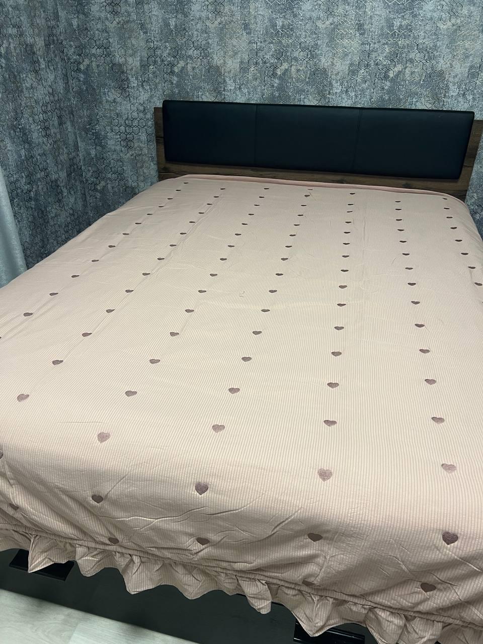 Покрывало хлопковое на диван двухспальное 200х200 см Розовый (П4К-rai-pokruvalo-001-07) - фото 3