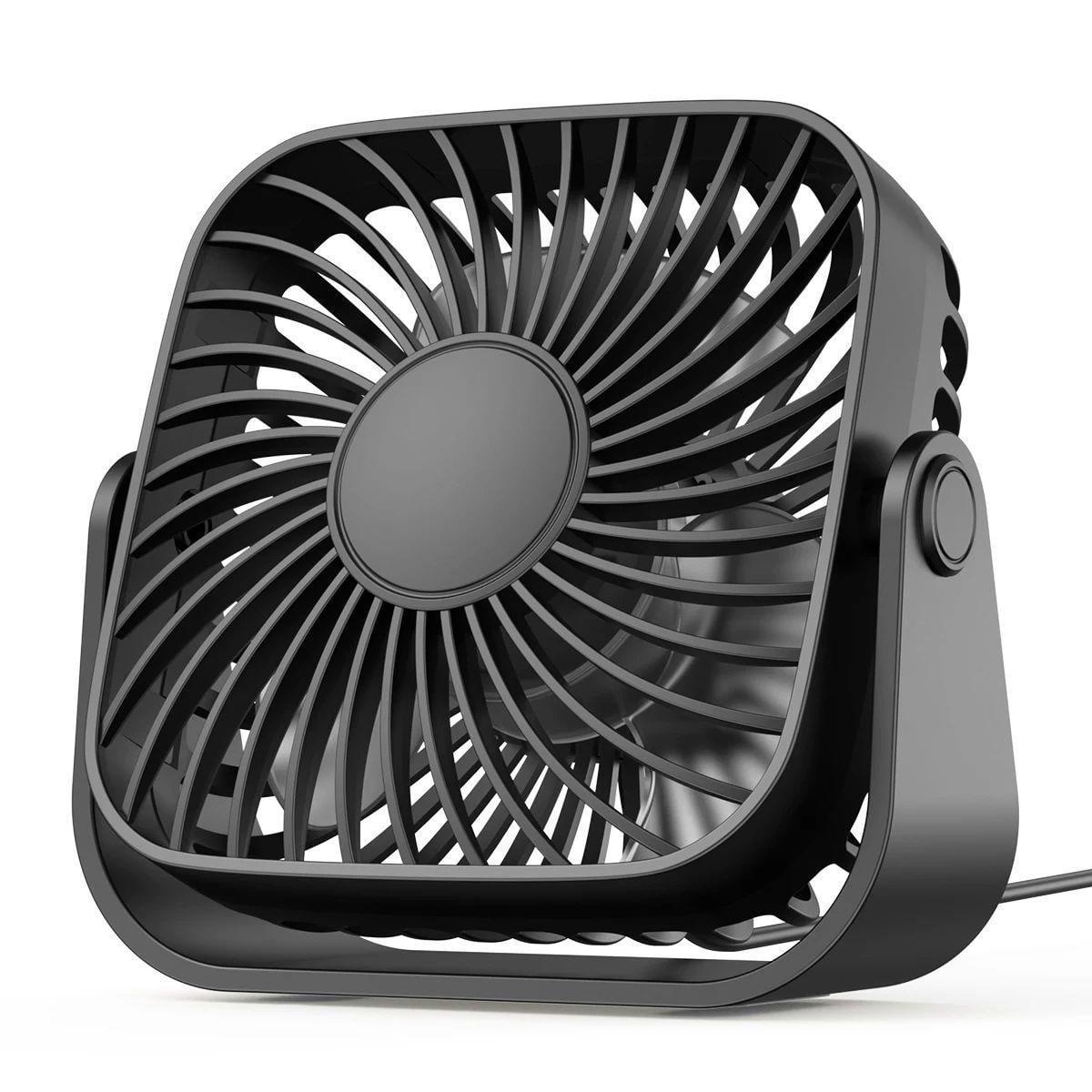 Вентилятор настольный TOPK с питанием от USB и вращением на 360° (2637040462)
