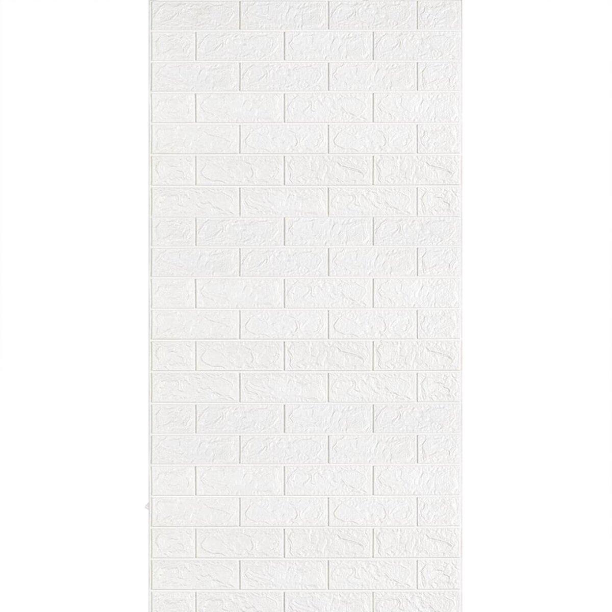 3D-панель самоклеюча Цегла в рулоні 3080x700x3 мм R001-3 Білий (SW-00001393)