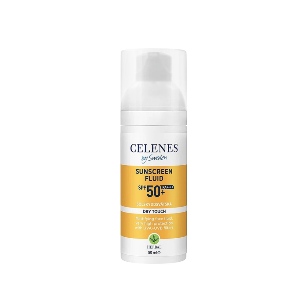 Сонцезахисний флюїд CELENES Herbal Sunscreen Dry Touch Fluid SPF50+ 50 мл