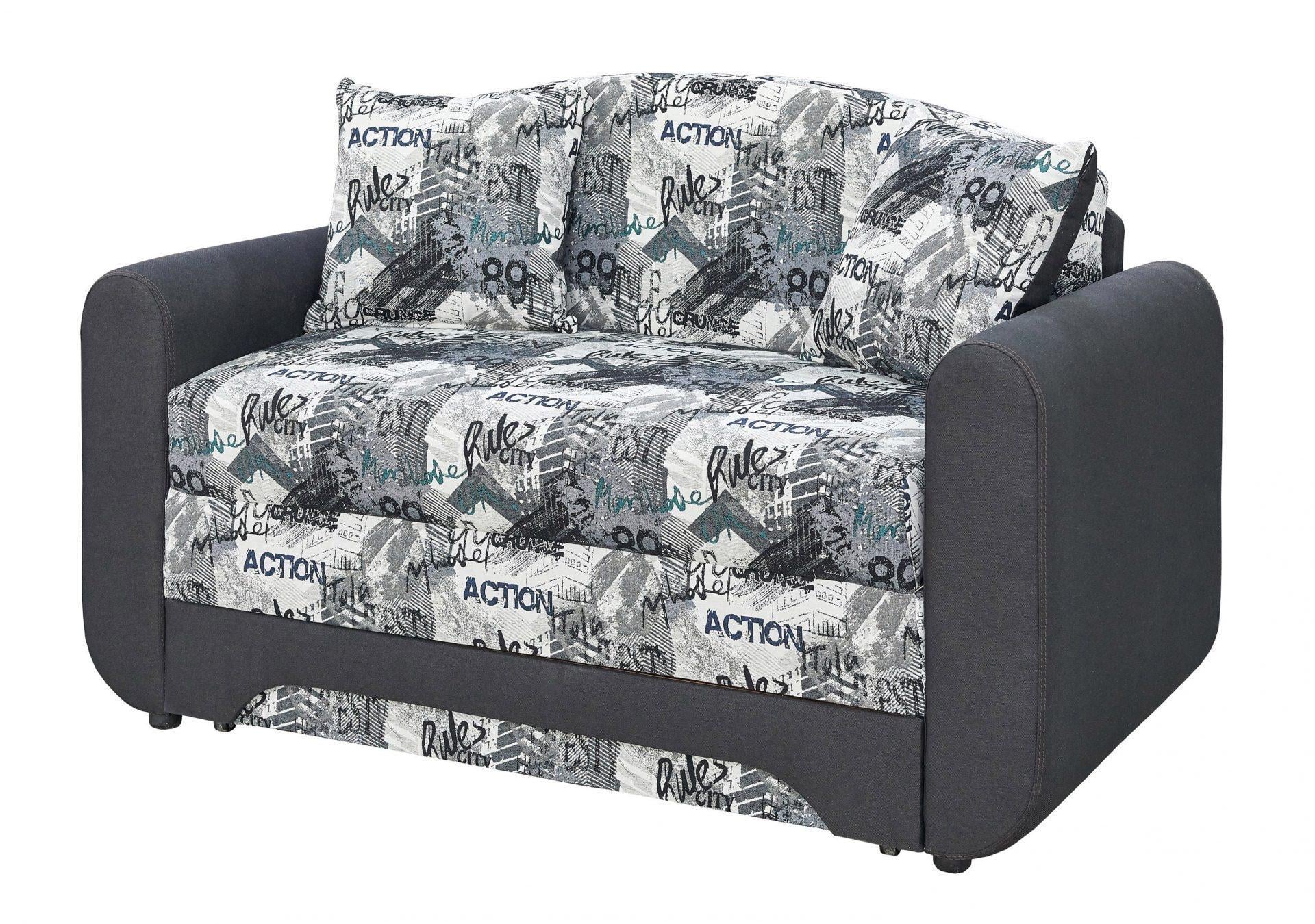 Диван Дюймовочка Юниор 1540x950x890 (раскладной/еврокнижка) из ДСП дерево /ткань Екшн серый Мебель Сервис
