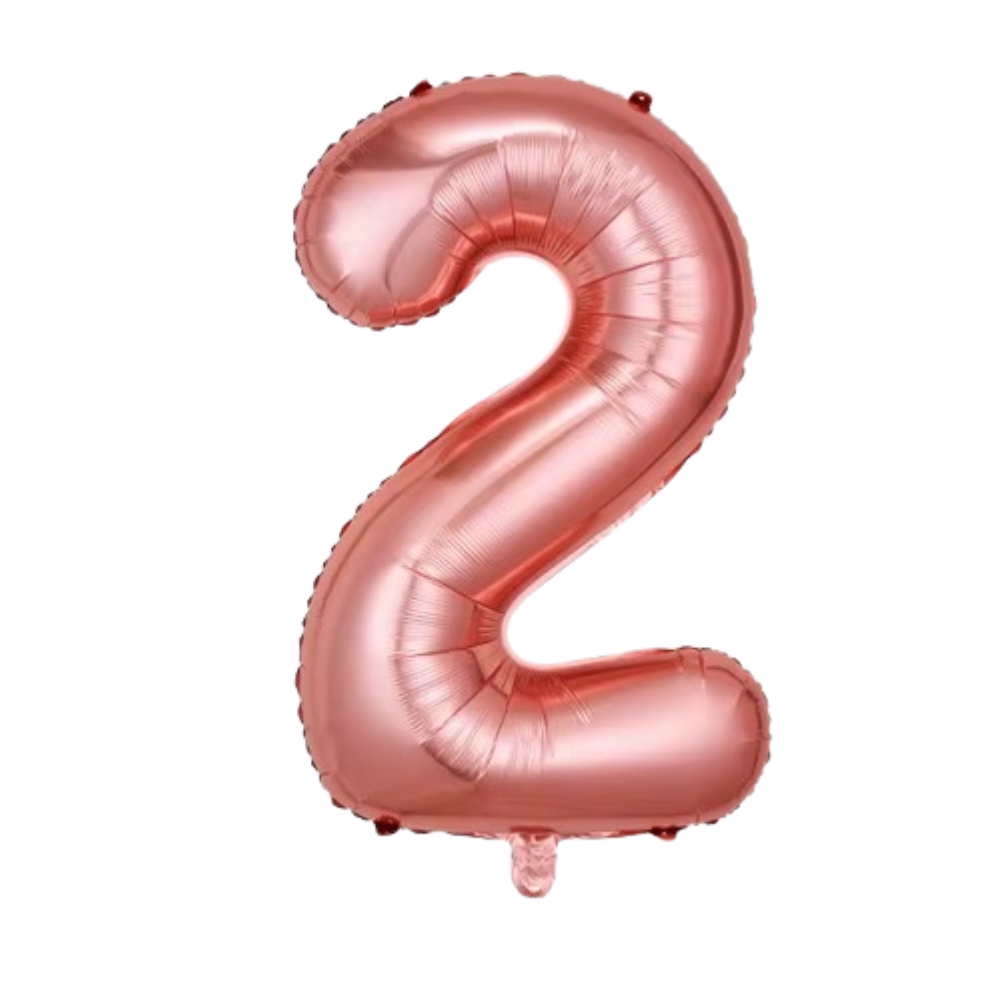 Повітряна куля у вигляді цифри 2 фольгована святкова для дня народження/річниць/ювілеїв 32" Рожеве золото Повітряна куля у вигляді цифри 2 фольгована святкова для дня народження/річниць/ювілеїв 32" Рожеве золото