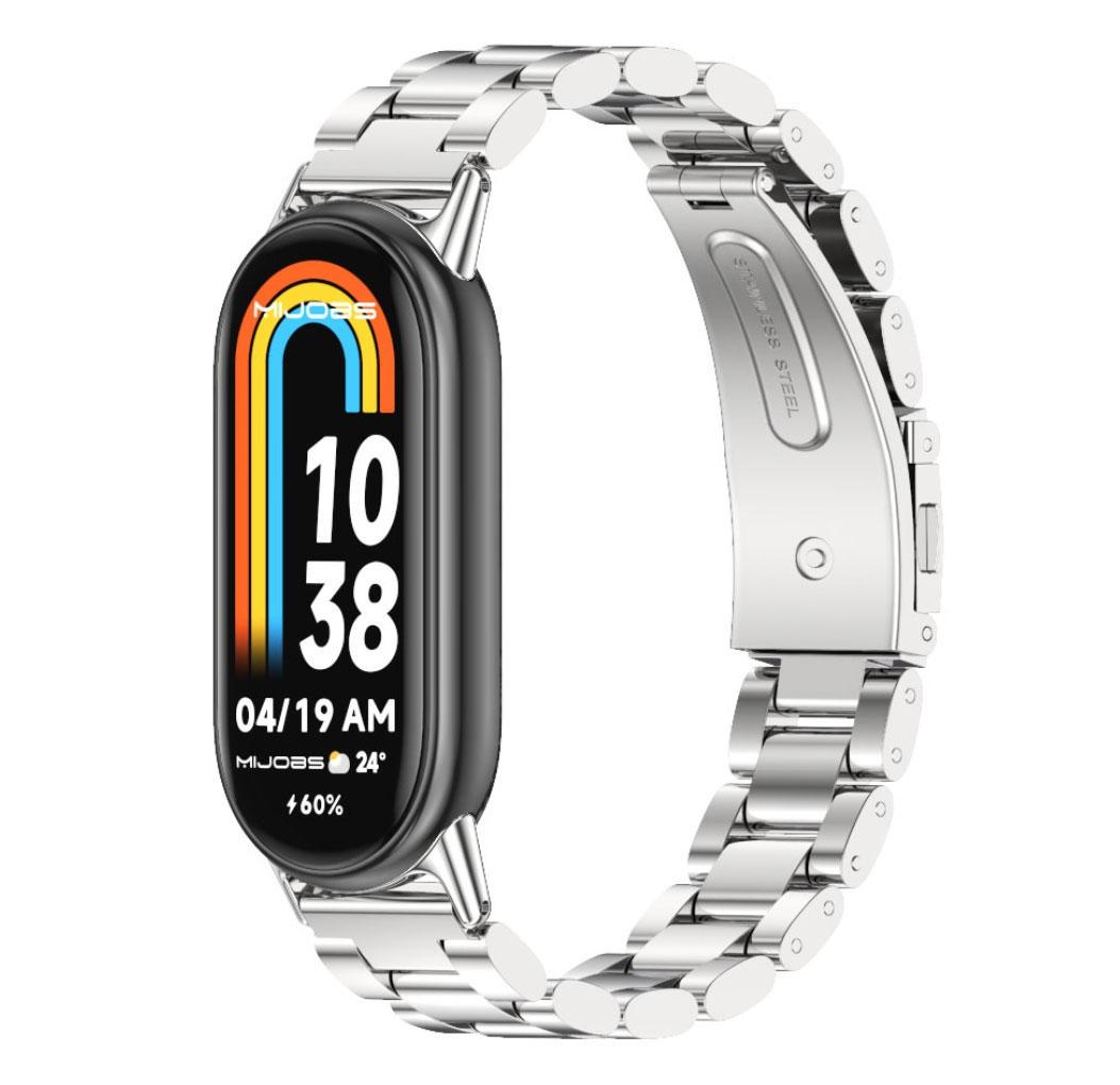 Ремінець металевий Mijobs для фітнес браслета Xiaomi Smart Band 9 Silver (2388016969) - фото 2