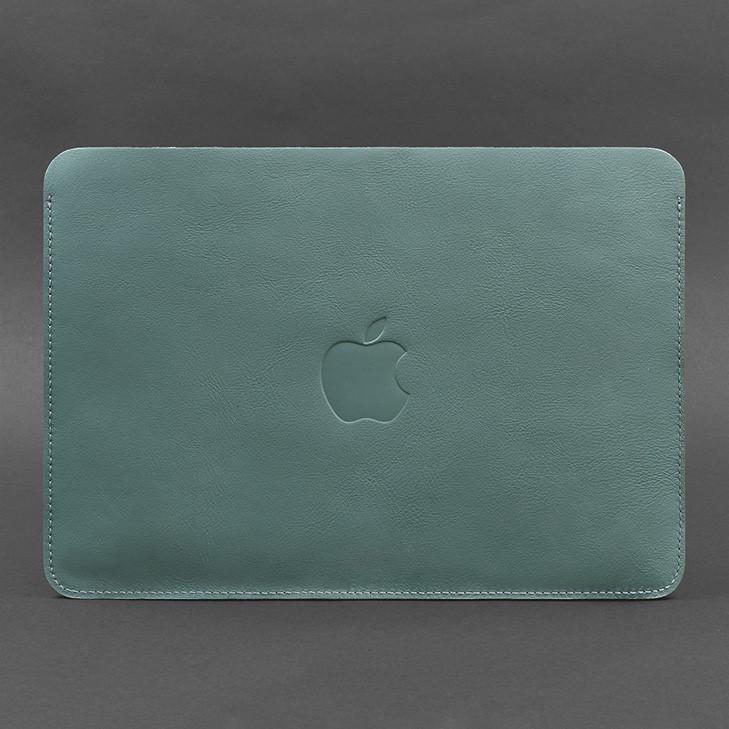 Чехол из натуральной кожидля MacBook 13" Бирюзовый (A-027541) - фото 4 Чехол из натуральной кожидля MacBook 13" Бирюзовый (A-027541) - фото 4