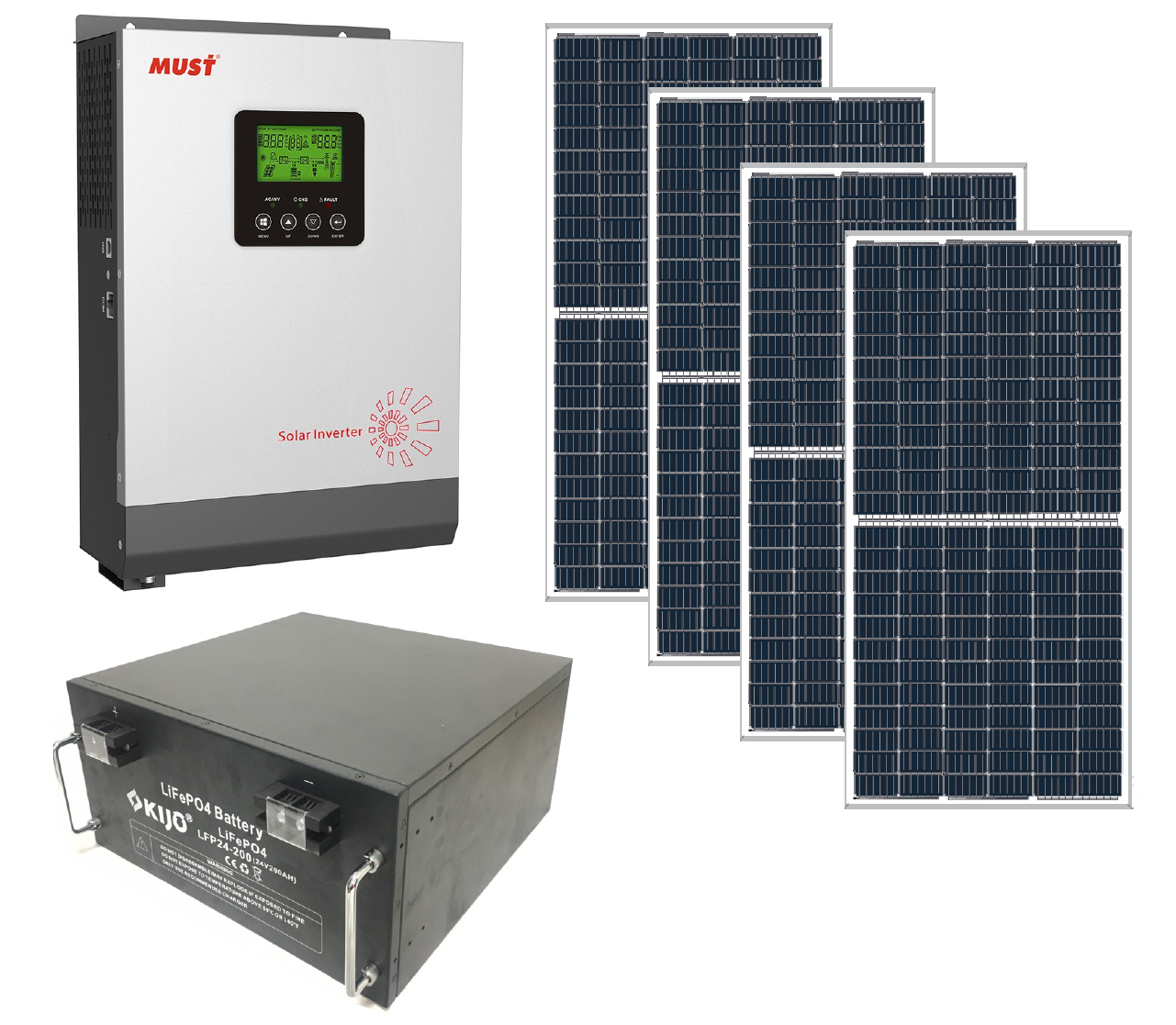 Комплект автономной солнечной электростанции Своя Энергія KAS2-3/4/218 3 кВт на литиевых АКБ