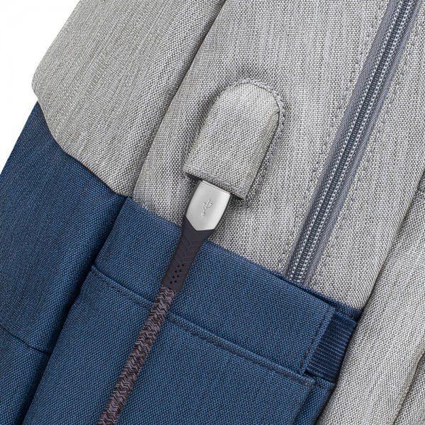 Рюкзак для ноутбука RivaCase Prater 7567 17,3" Grey/Dark Blue (1390622) - фото 26 Рюкзак для ноутбука RivaCase Prater 7567 17,3" Grey/Dark Blue (1390622) - фото 26