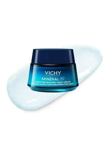 Нічний крем для обличчя відновлювальний зволожувальний Vichy Mineral 89 Moisture Recovery Night Cream з мелатоніном 50 мл