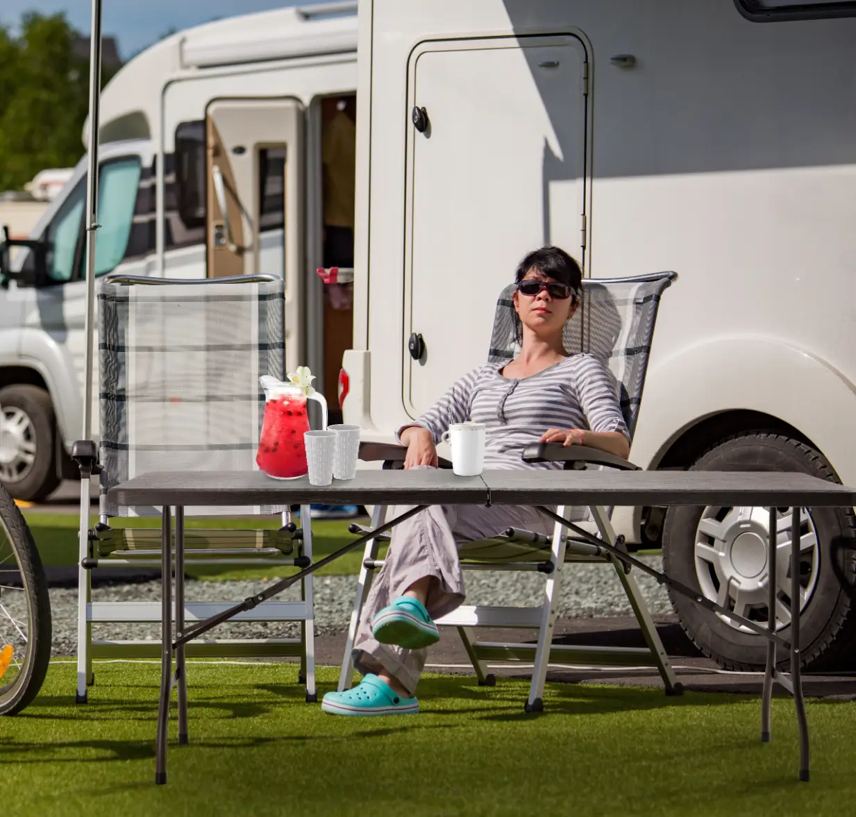 Стол туристический складной GardenLine ZUM0988 180x75x72 см Коричневый (100785) - фото 7 Стол туристический складной GardenLine ZUM0988 180x75x72 см Коричневый (100785) - фото 7