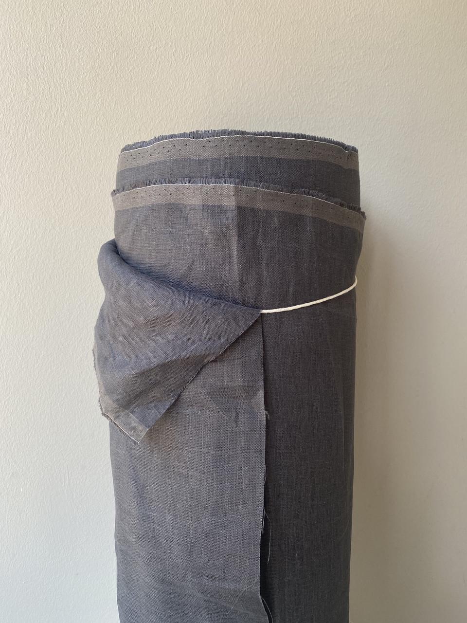 Ткань LINEN PLUS льняная 260 см 744 Темно-графит - фото 5