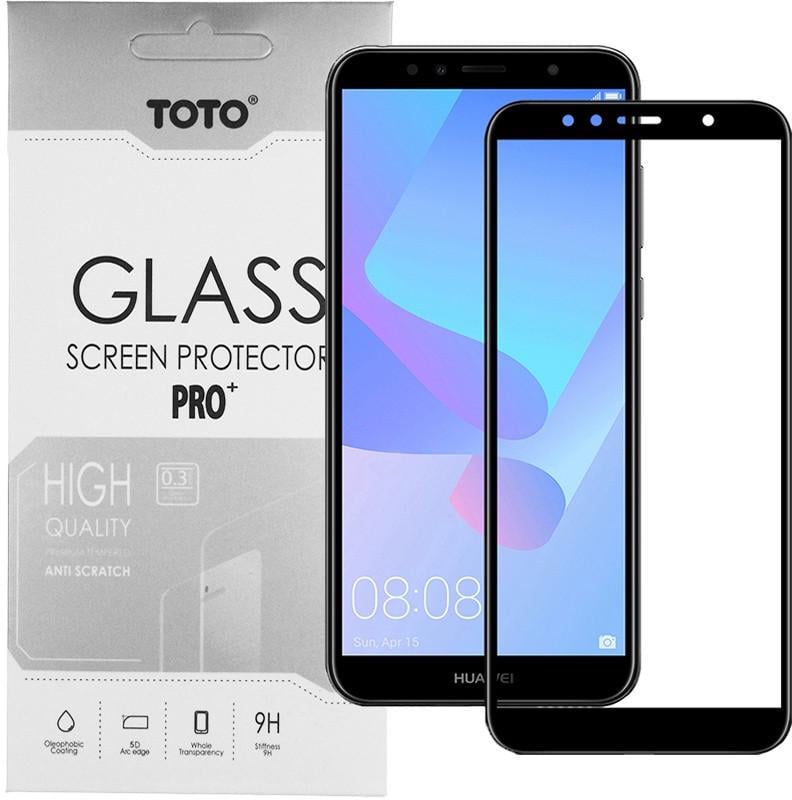 Захисне скло TOTO 5D Full Cover Tempered Glass Huawei Y6 Prime 2018 Black