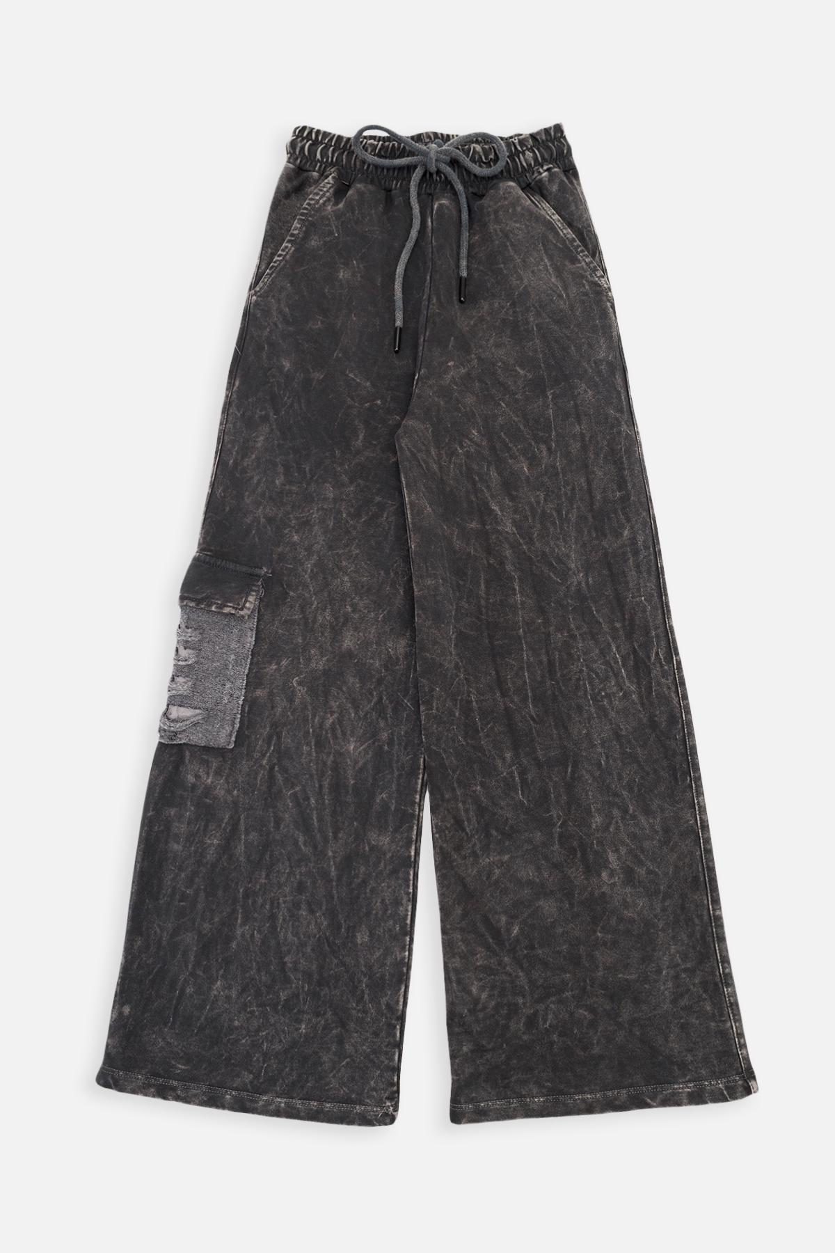 Штаны спортивные для девочки 164 см Темно-серый (SKT001038158)