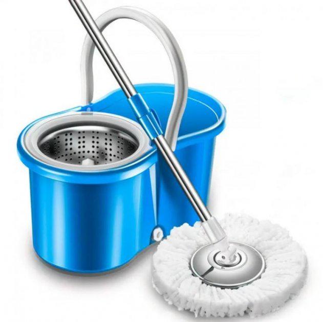 Швабра универсальная Easy Mop с отжимом-центрифугой и ведром круглая (jm7767)