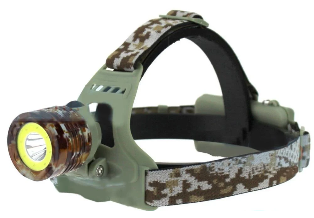 Фонарь налобный CH-108-T6+COB white/red 2x18650 Green (00000009913)