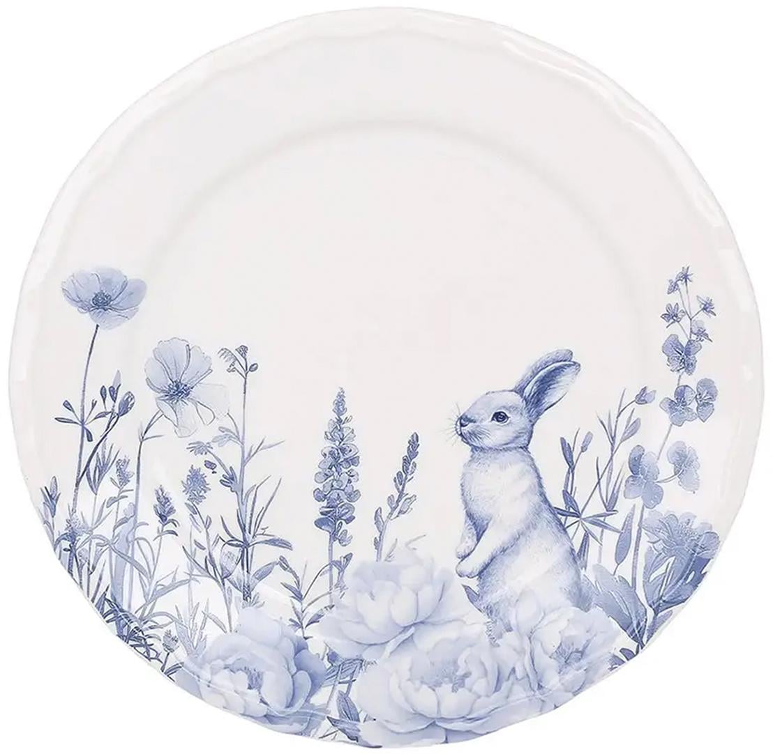 Тарелка фарфоровая BonaDi Blue Bunny 22 см (K189)