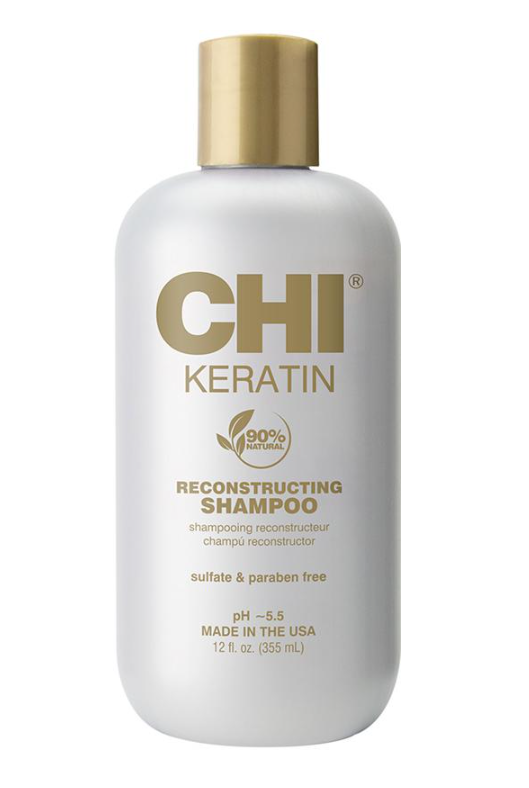 Шампунь восстановительный с кератином CHI Keratin для сухих и ломких волос с аргановым и жожоба маслами 355 мл. (28567)