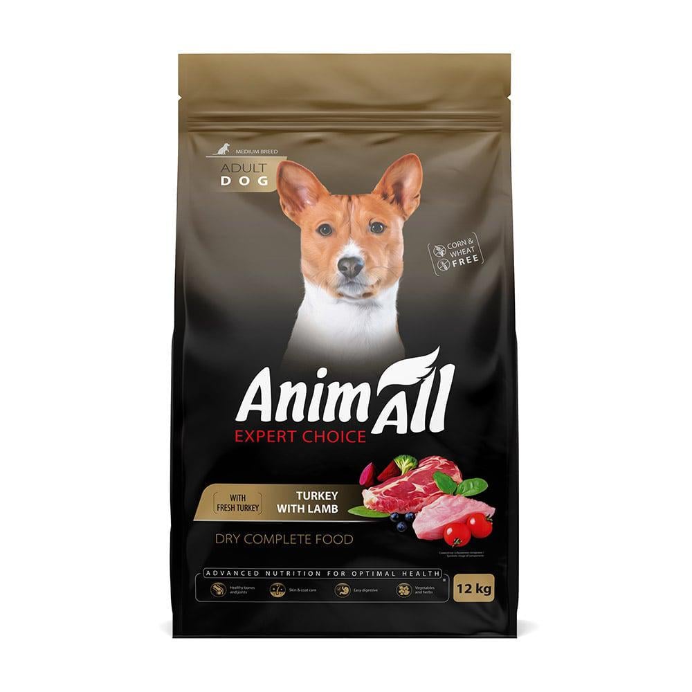 Корм для собак середніх порід сухий AnimAll зі свіжою індичкою та ягням 12 кг Корм для собак середніх порід сухий AnimAll зі свіжою індичкою та ягням 12 кг