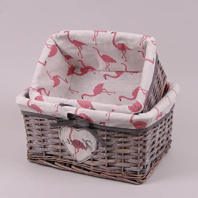 Корзина с тканью Flora комплект 2 шт. (5171)