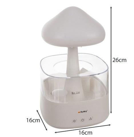 Увлажнитель воздуха ароматический с LED-ночником и эффектом дождя Белый - фото 2