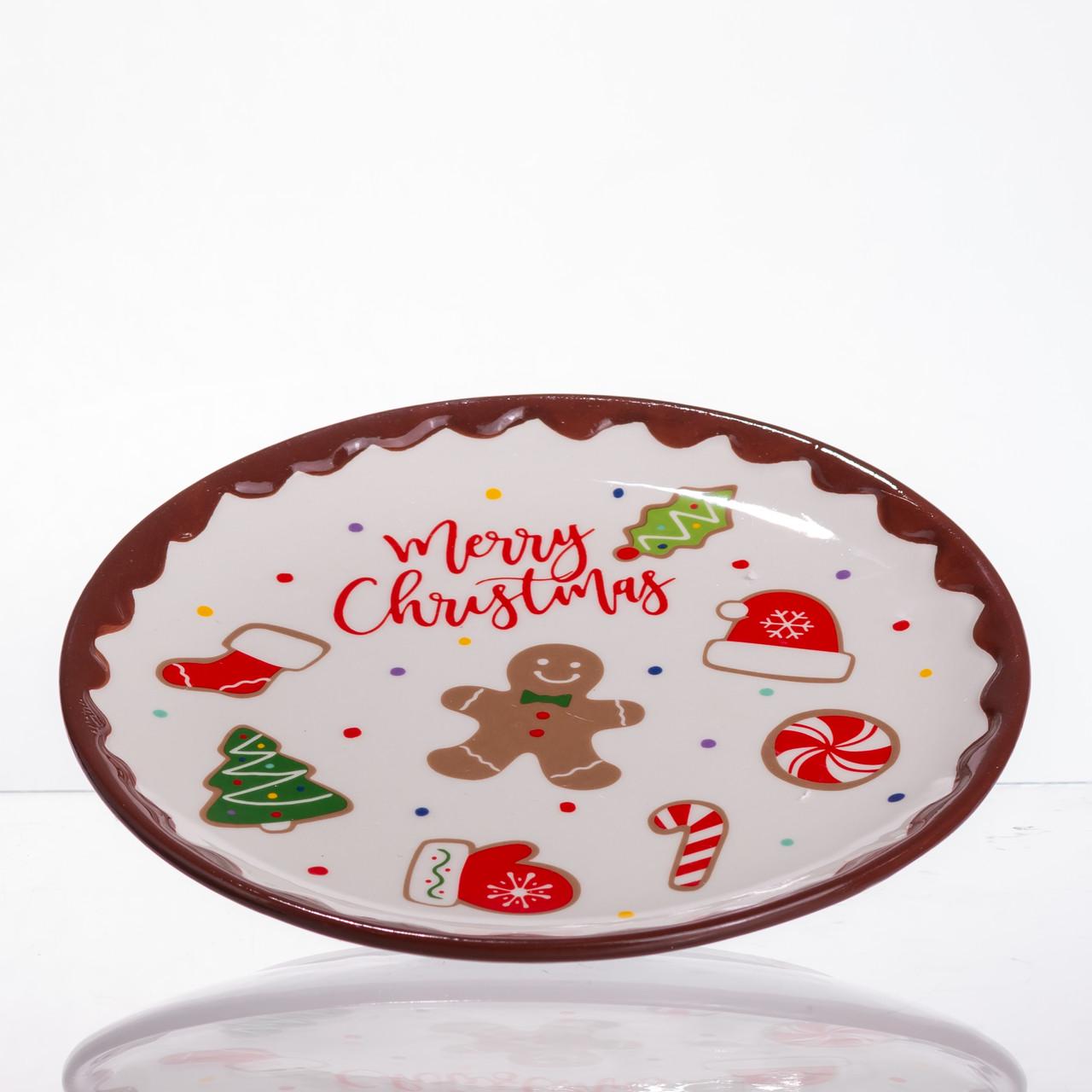 Тарілка десертна Merry Christmas порцелянова Ø 21 см (CR-1-40) - фото 2