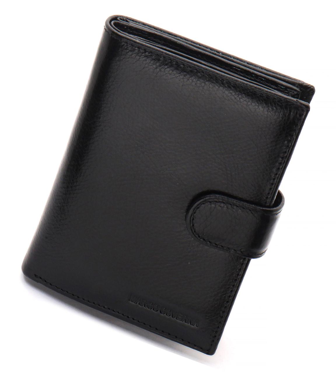 Портмоне мужское Marco Coverna из натуральной кожи с отделением под автодокумент Черный (MC-2090H-1) - фото 3 Портмоне мужское Marco Coverna из натуральной кожи с отделением под автодокумент Черный (MC-2090H-1) - фото 3
