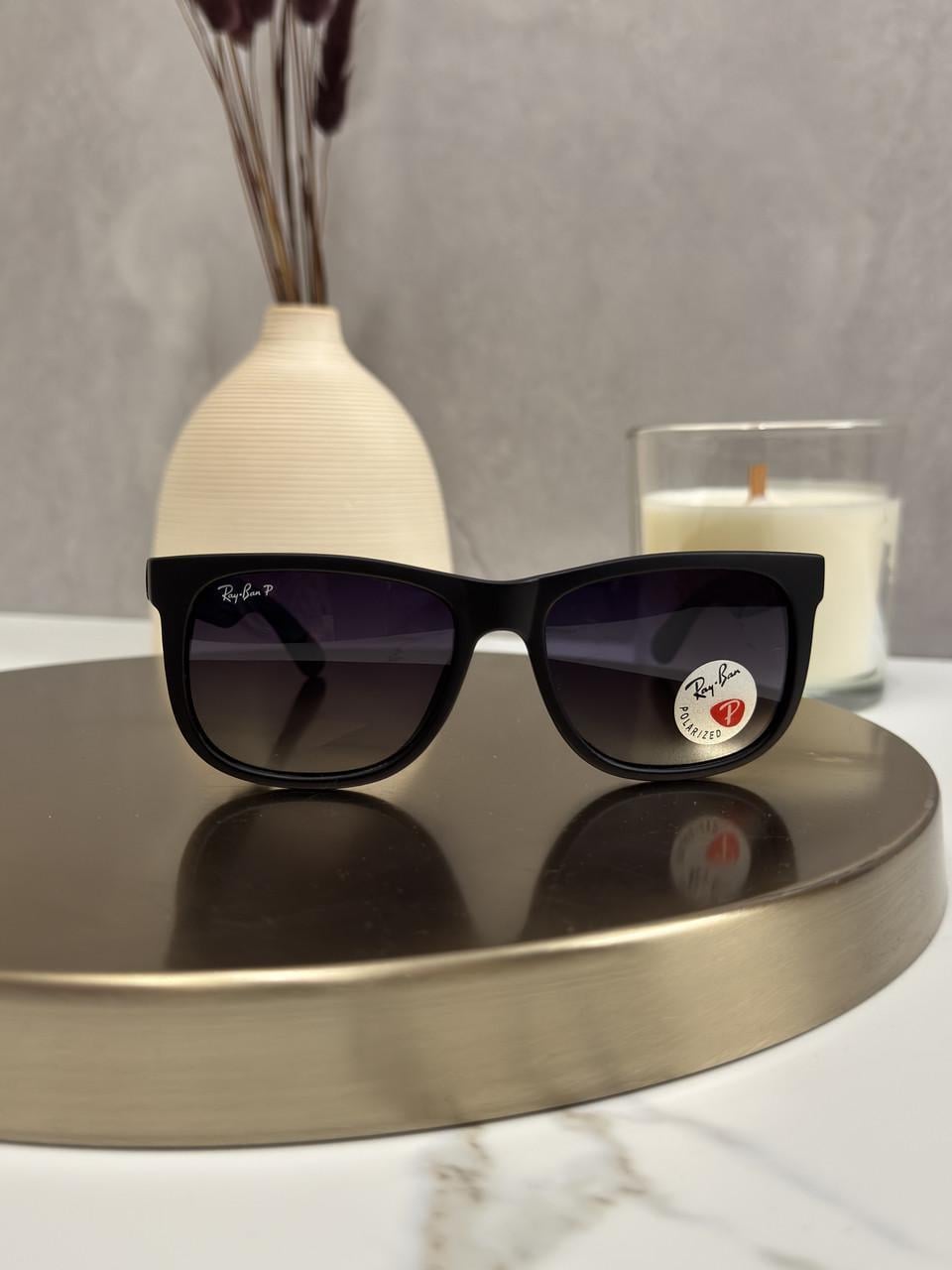 Солнцезащитные очки Ray-Ban RB4165 622/T3 Justin Black/Grey Polarized