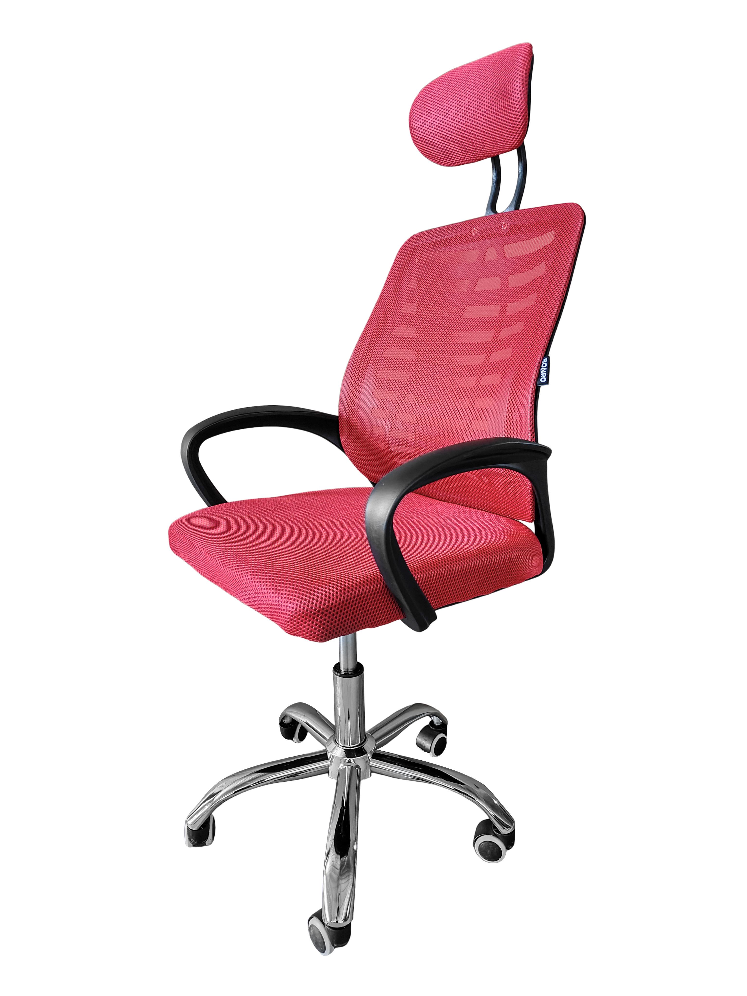 Крісло офісне комп'ютерне Bonro B-6200 Червоний (4585) - фото 7 Крісло офісне комп'ютерне Bonro B-6200 Червоний (4585) - фото 7