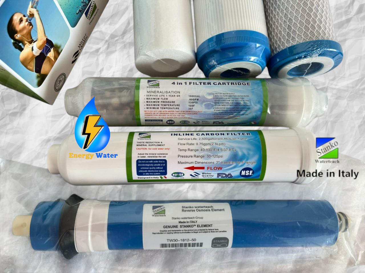 Набір змінних фільтрів для обслуговування 6 ступеневих систем зворотнього осмосу з мінералізатором Stanko 50 gpd - фото 2