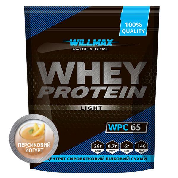 Протеїн сироватковий Whey Protein 65% Willmax 1 кг Персиковий йогурт (3119)