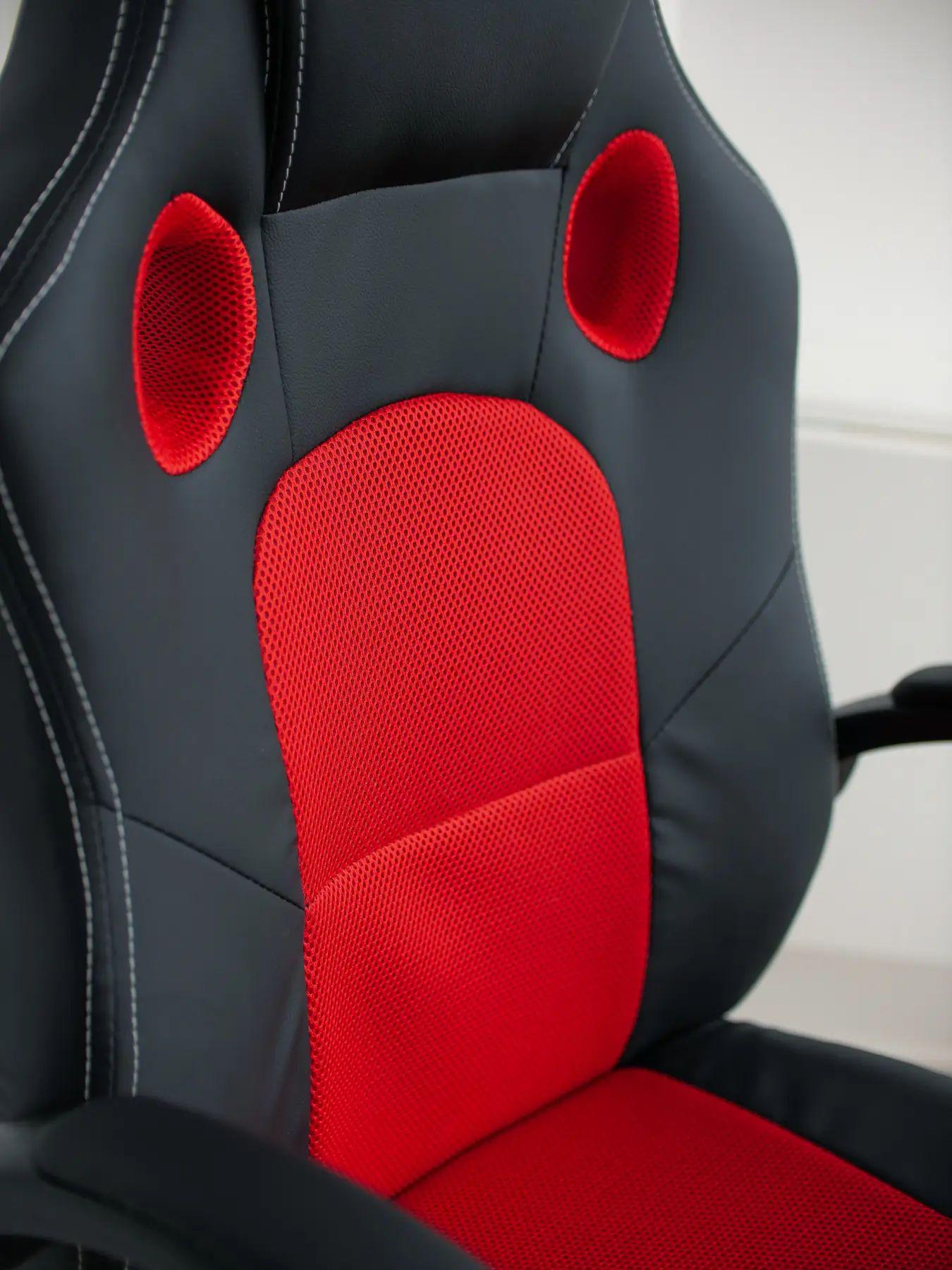 Кресло геймерское Bonro B603 до 120 кг Красный/Черный (SI-B603R) - фото 3