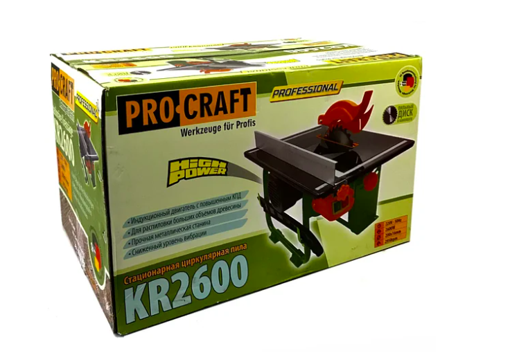 Дискова пила циркулярна ProCraft KR2600 стаціонарна (13440419) - фото 5