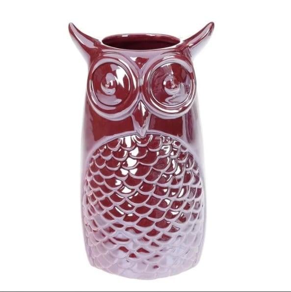 Ваза керамическая Flora Сова 19 см Бордовый (32077) Ваза керамическая Flora Сова 19 см Бордовый (32077)