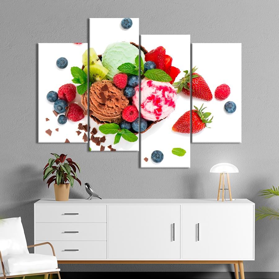 Настенний декор Мороженое с ягодным декором 89x56 см (A348-4)