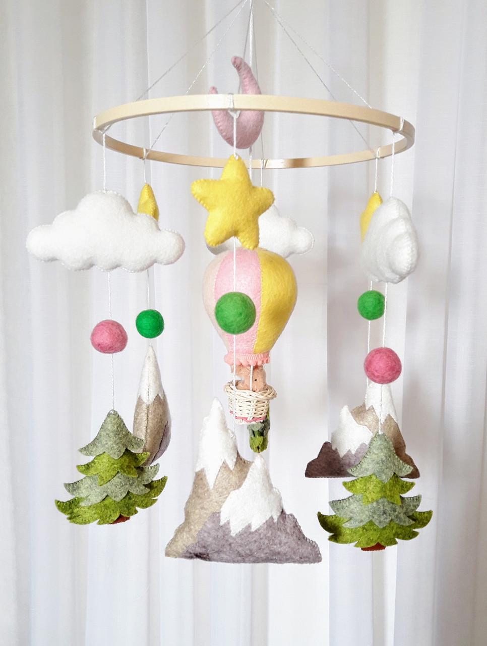 Мобиль детский Приключения в кроватку из фетра (BWW-039)