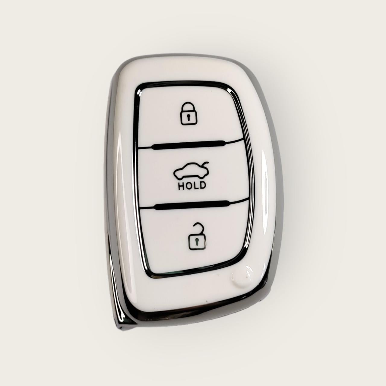 Чехол для ключа HYUNDAI с серебряной рамкой (2305765023)