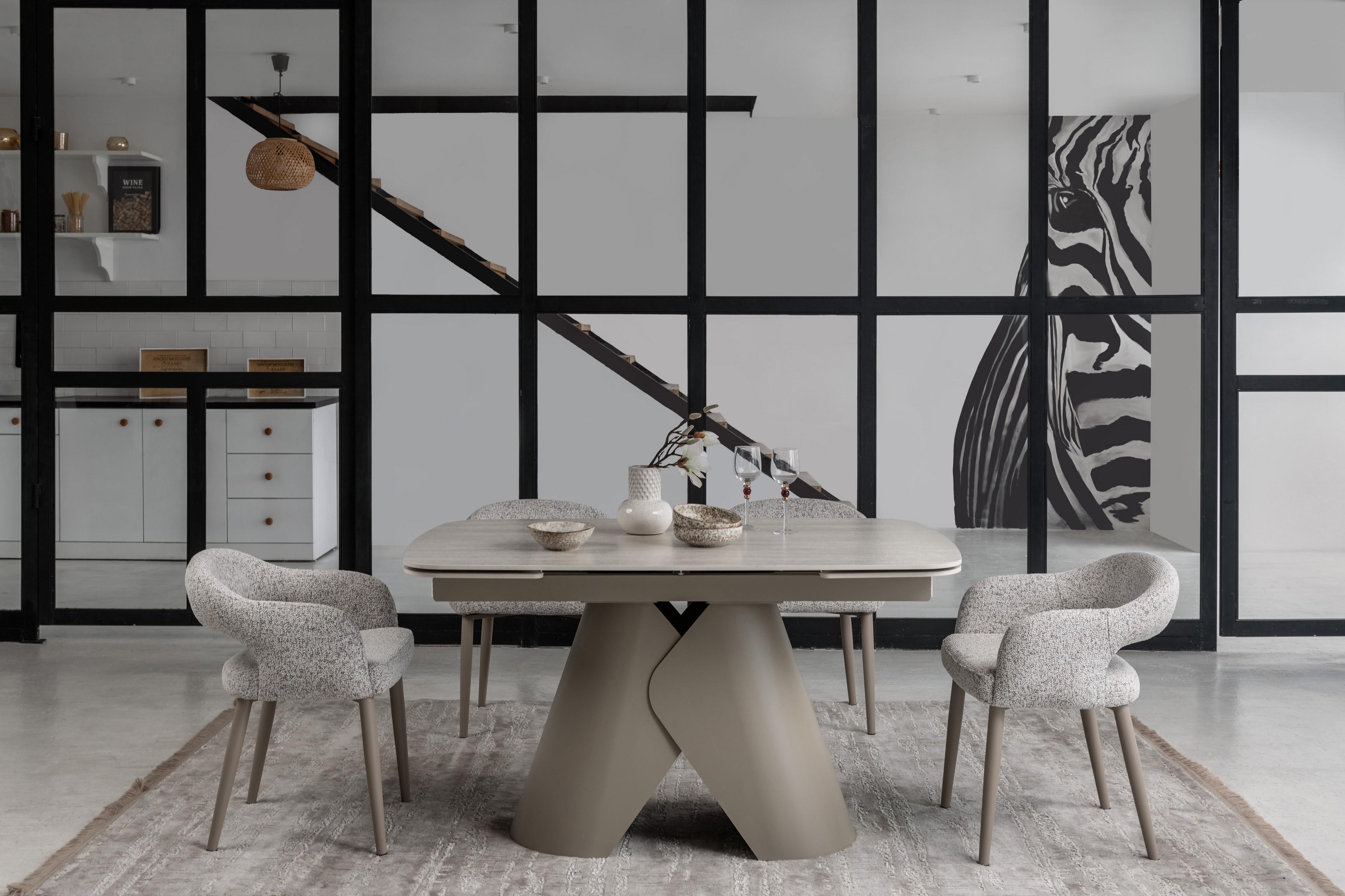 Стіл обідній розсувний Vetro Mebel Паріс 1400- 2000x900x760 мм Крема марфіль/Бежевий (TМL-997-1) - фото 4 Стіл обідній розсувний Vetro Mebel Паріс 1400- 2000x900x760 мм Крема марфіль/Бежевий (TМL-997-1) - фото 4