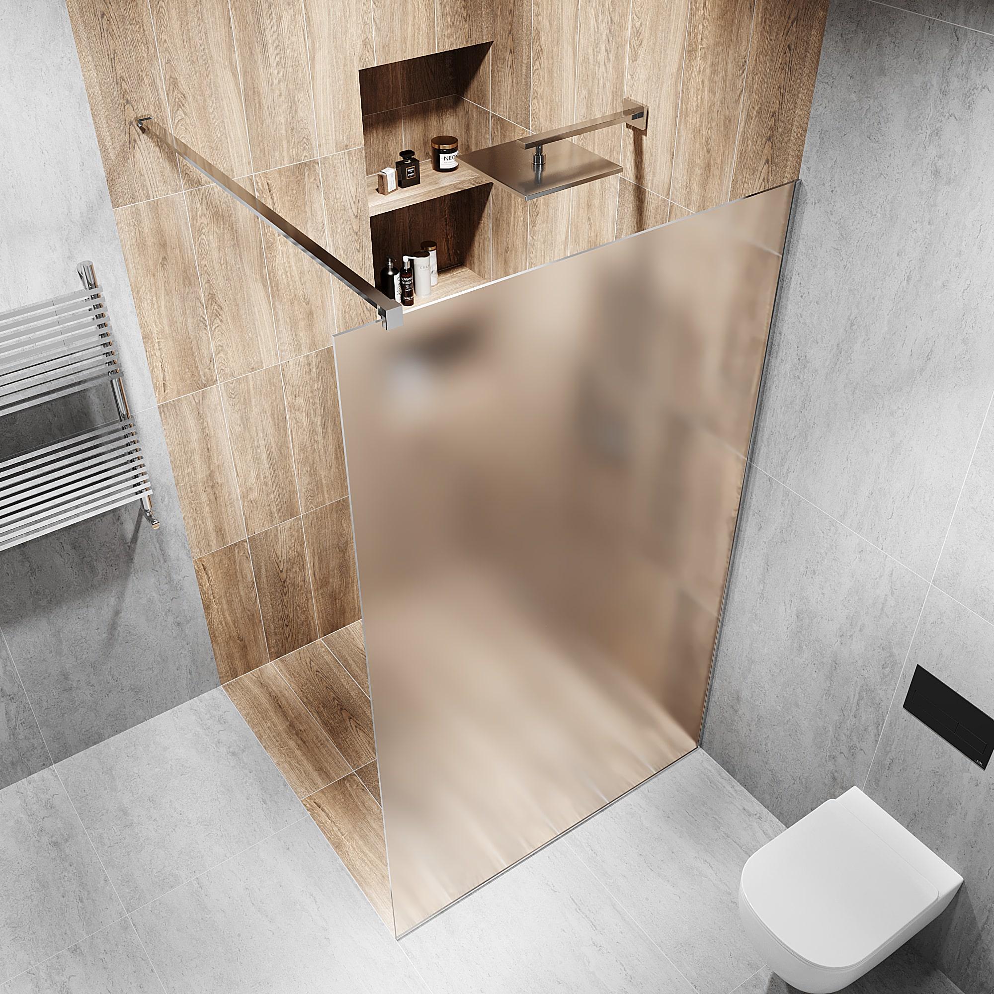 Перегородка скляна душова 2000х800 мм скло діамант з фурнітурою PSS полірованою - фото 2 Перегородка скляна душова 2000х800 мм скло діамант з фурнітурою PSS полірованою - фото 2