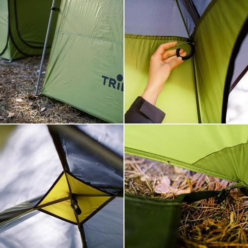 Туристическая палатка душ-туалет Tribe Shower Pro T-AC-0001 1-о местная Оливковый - фото 6