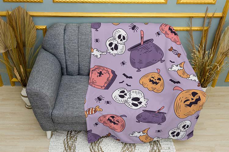 Плед Cute pattern Halloween плюш однослойный 135х150 см (114440)