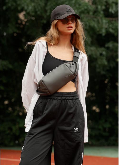 Поясна сумка жіноча Sambag з екошкіри Графітовий (854036414)