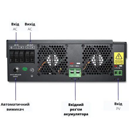 Інвертор гібридний Qoltec Solar 3,5 кВт 24 В (Q53886) - фото 7