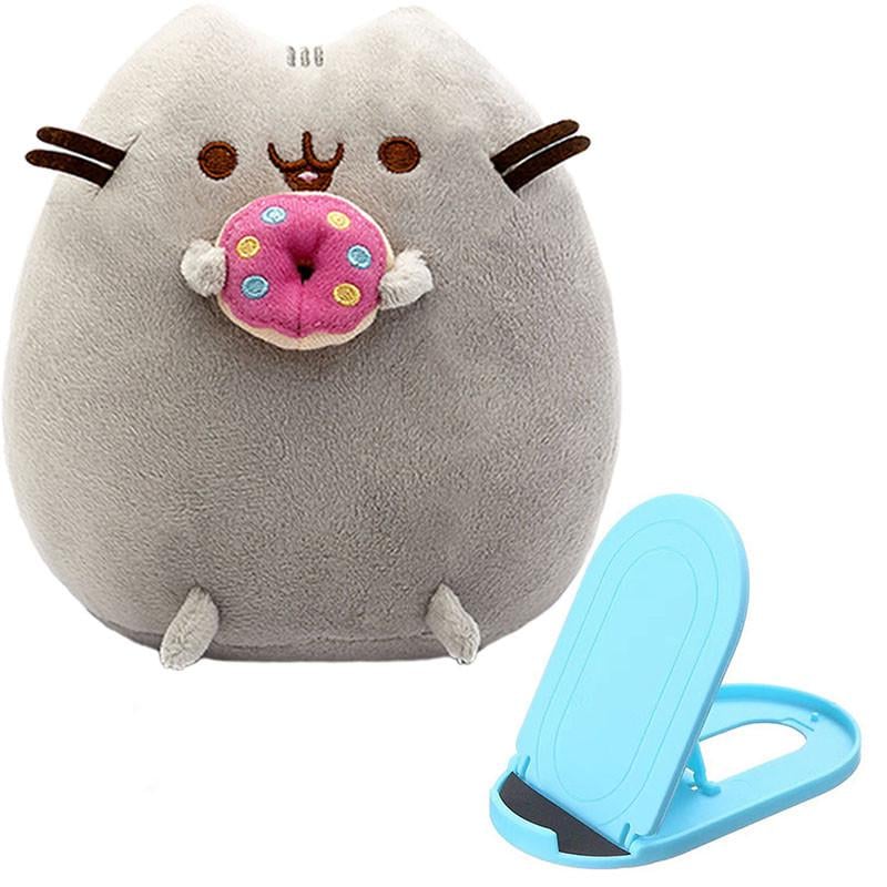 М'яка іграшка Pusheen cat з підставкою для гаджетів 23х25 см Блакитний (n-11561) - фото 1