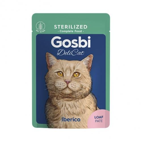 Корм для котов влажный Gosbi DeliCat Sterelized Iberico Loaf 70 г (6466)