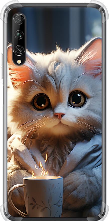 Чехол на Huawei P Smart Pro White cat (5646sp-1906-42517) Чехол на Huawei P Smart Pro White cat (5646sp-1906-42517)