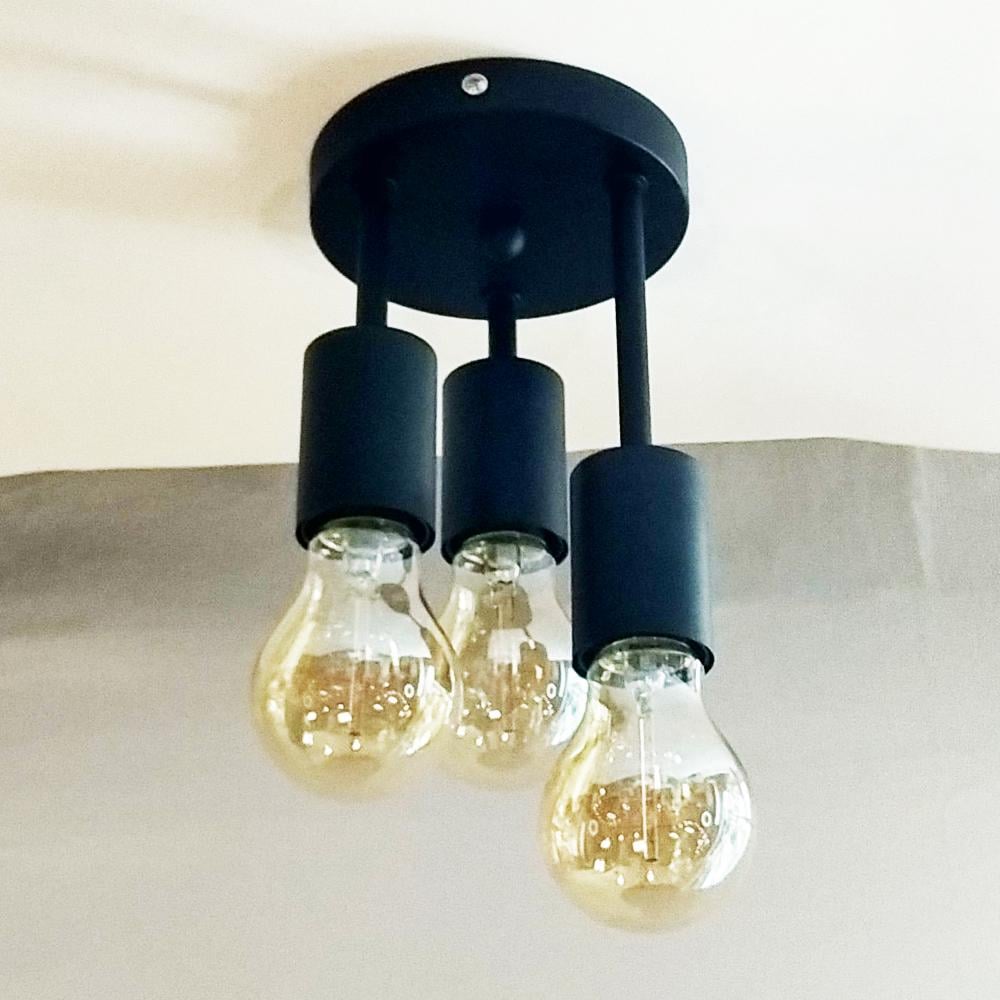 Стельовий світильник в стилі лофт TR-3 Чорний - фото 7 Стельовий світильник в стилі лофт TR-3 Чорний - фото 7