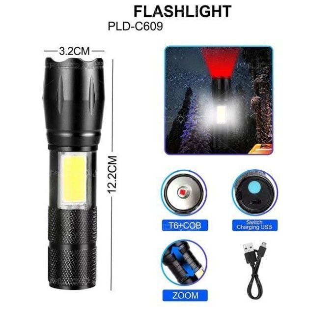 Ліхтар PLD C609-T6+COB кишеньковий (tf5283) - фото 2 Ліхтар PLD C609-T6+COB кишеньковий (tf5283) - фото 2