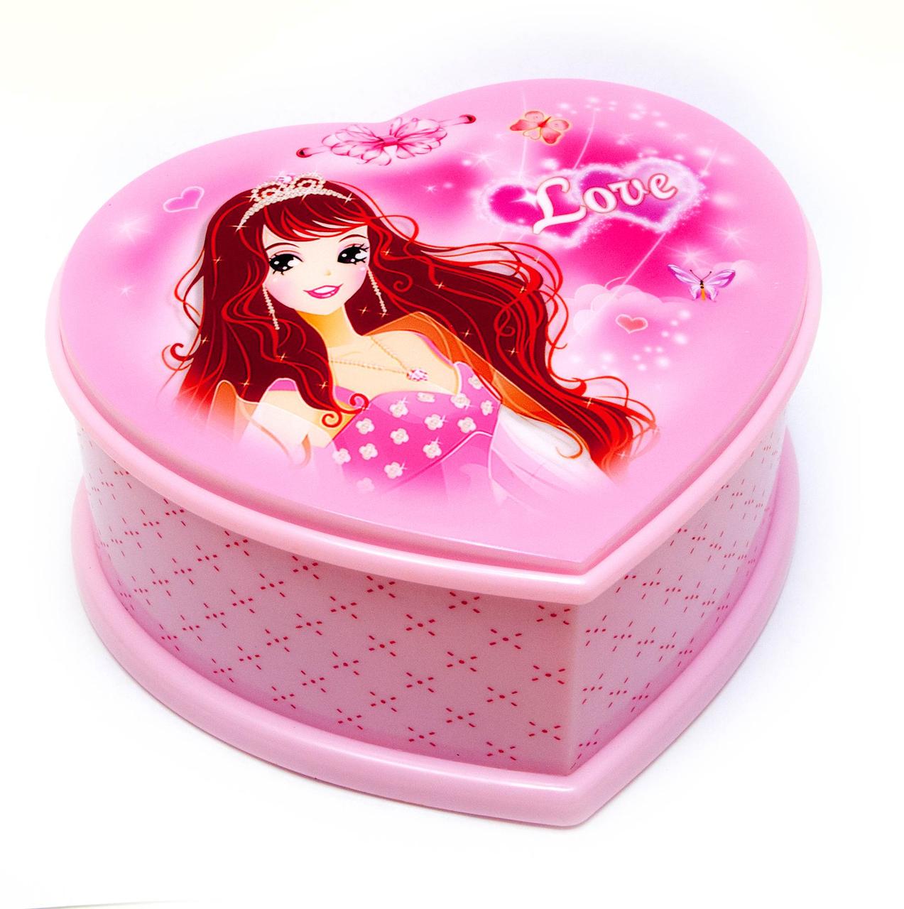 Шкатулка музыкальный Шкатулка сердечко 13х16,5х7 см